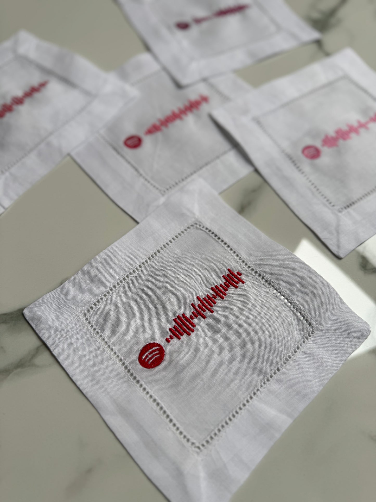 Custom Spotify Code Linen Cocktail Napkins (set of 4)