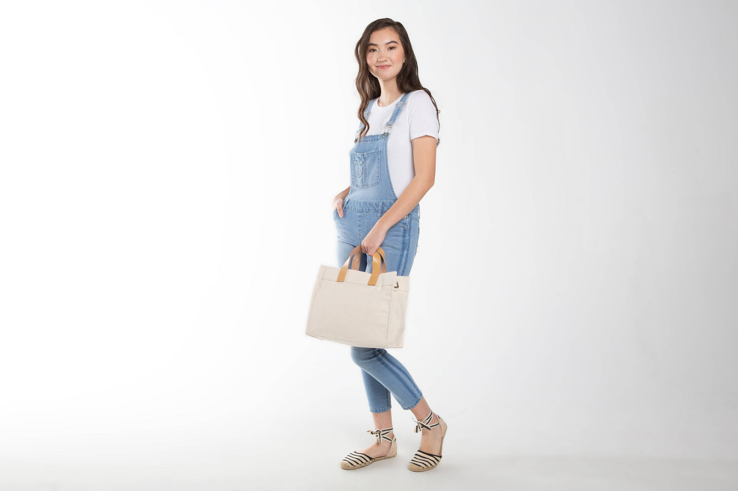 Mini Natural Canvas Box Tote