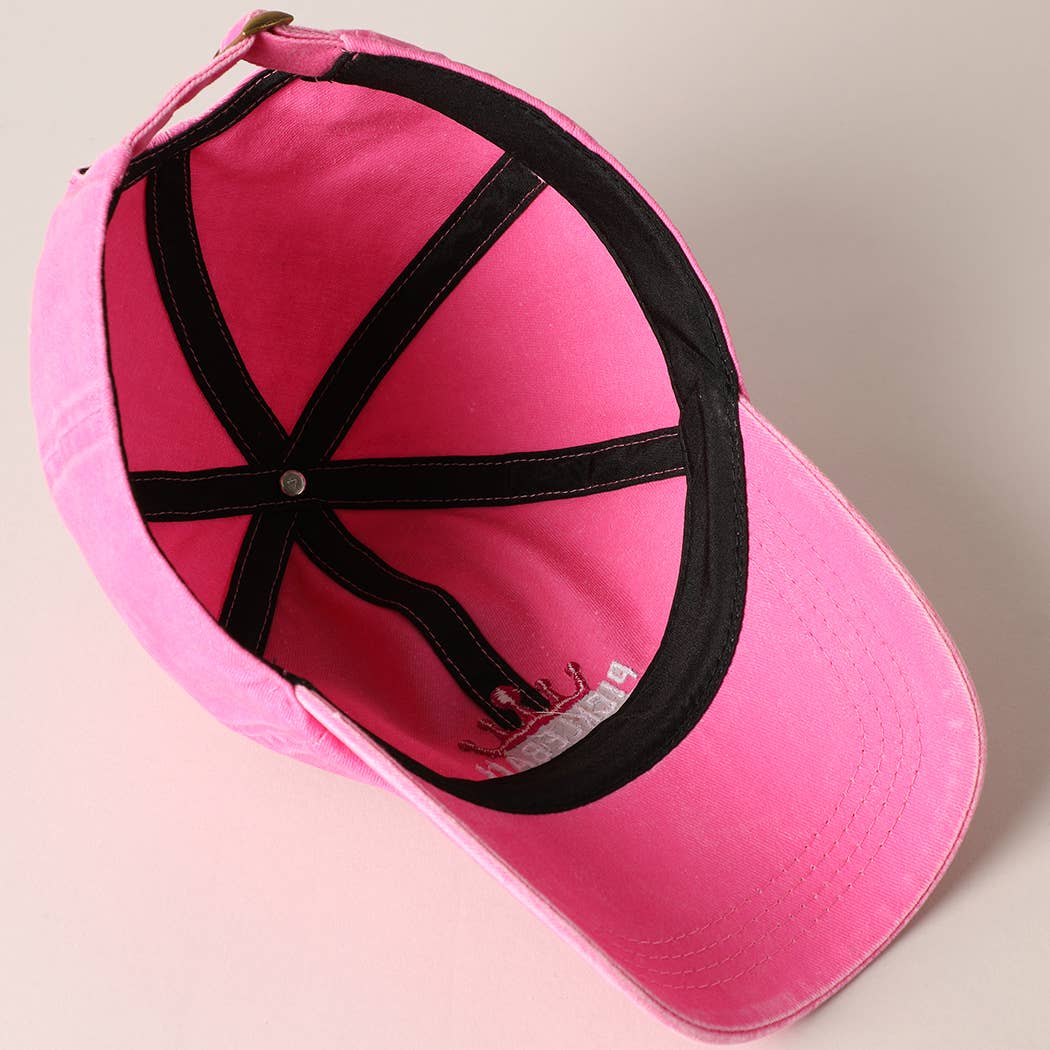 Pickleball Queen with Crown Embroidered Cap: HOPNK / ONE SIZE