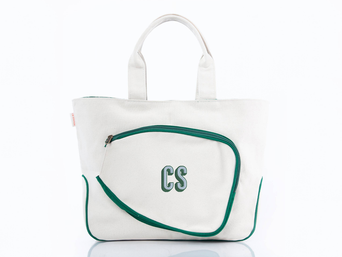 Pickleball Bag: Natural & Emerald