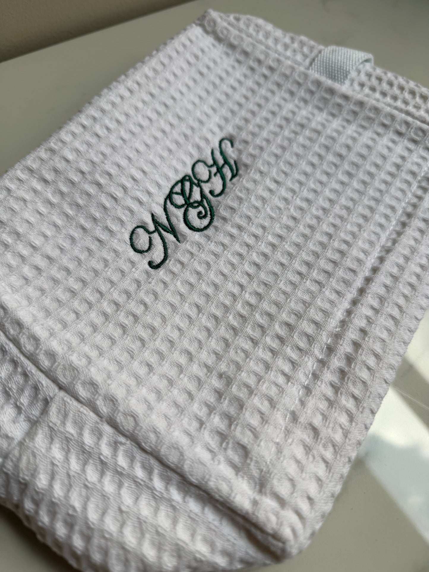 Waffle Weave Cosmetic Bag