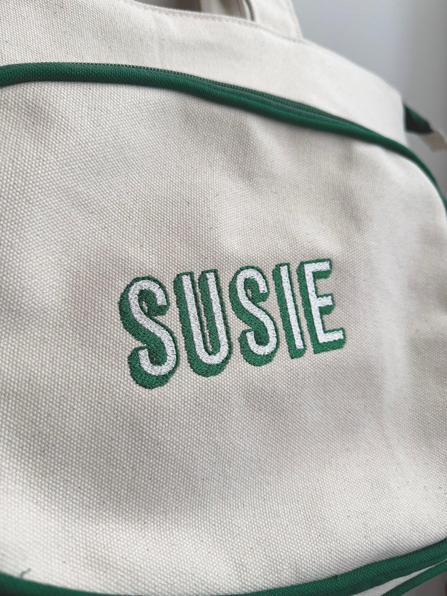 Pickleball Bag: Natural & Emerald