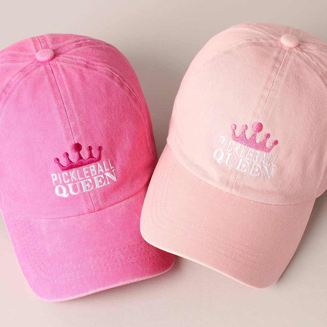 Pickleball Queen with Crown Embroidered Cap: HOPNK / ONE SIZE