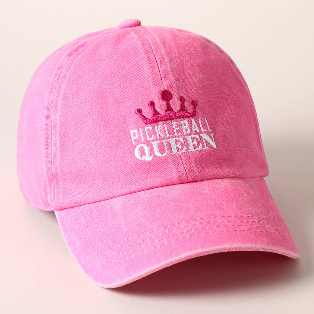 Pickleball Queen with Crown Embroidered Cap: HOPNK / ONE SIZE