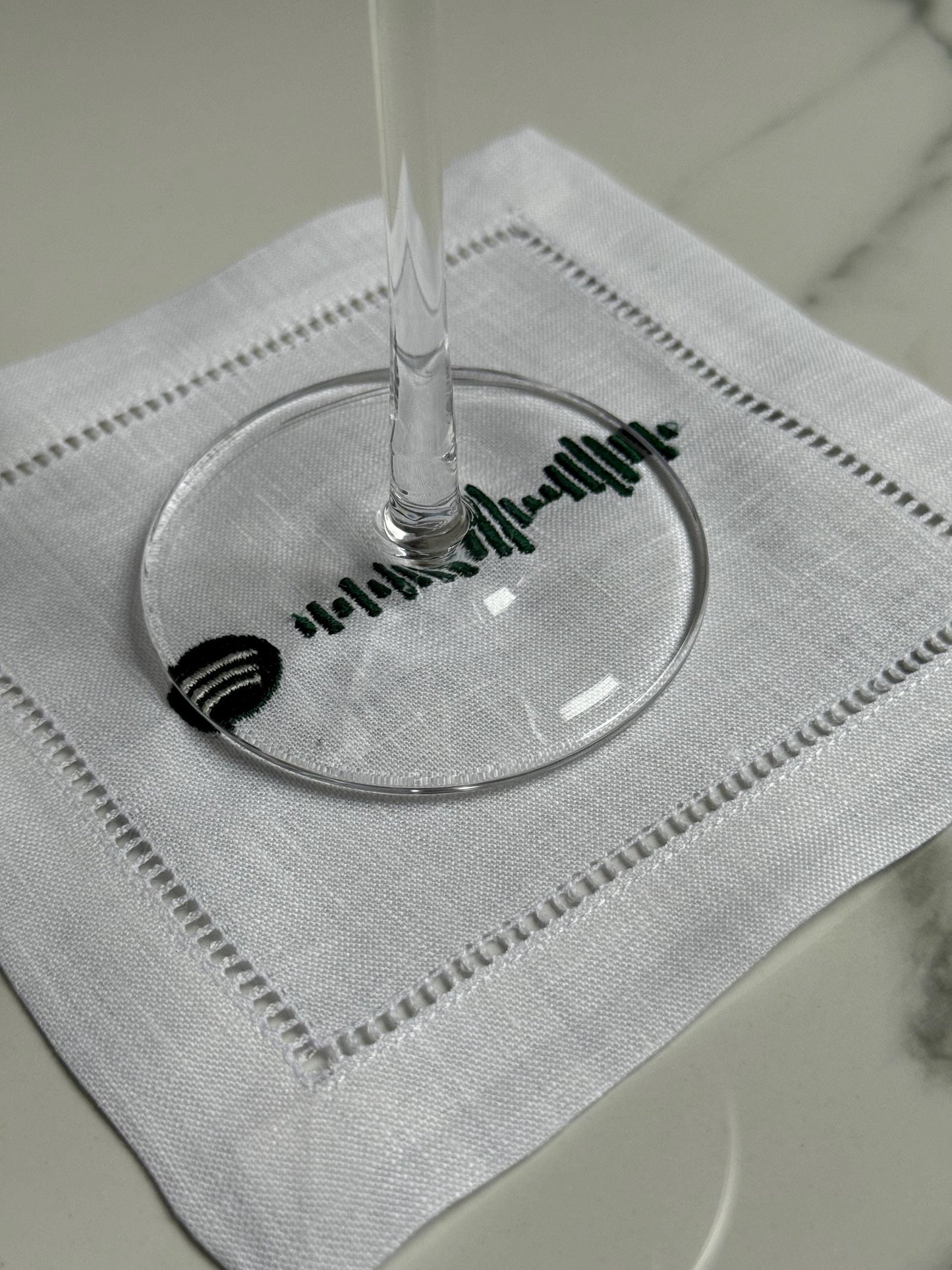 Custom Spotify Code Linen Cocktail Napkins (set of 4 with no title)