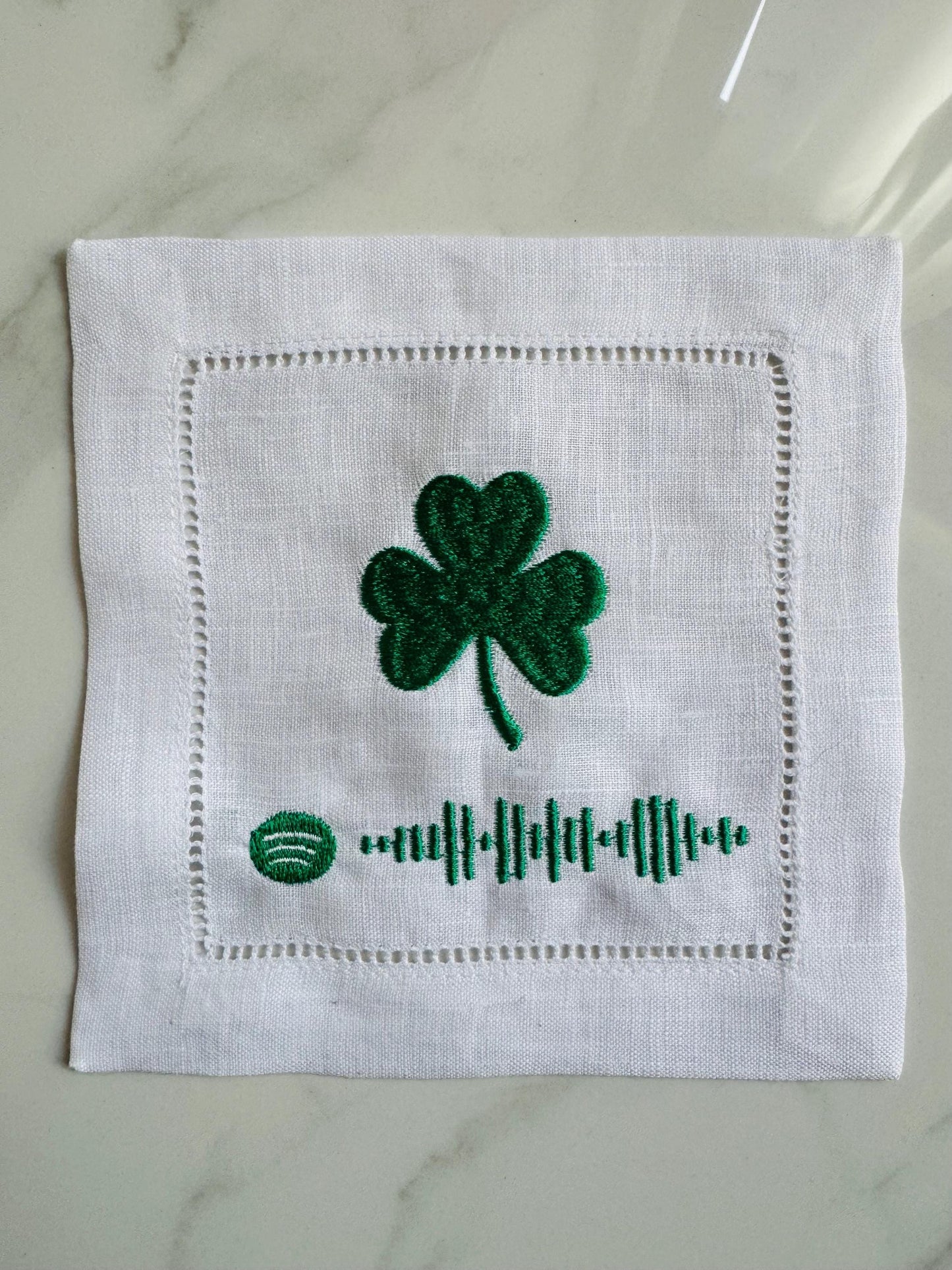 Notre Dame Themed Spotify Code Linen Cocktail Napkins (set of 4)