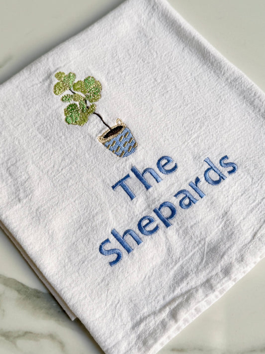 Fiddle Fig Leaf Dish Towel