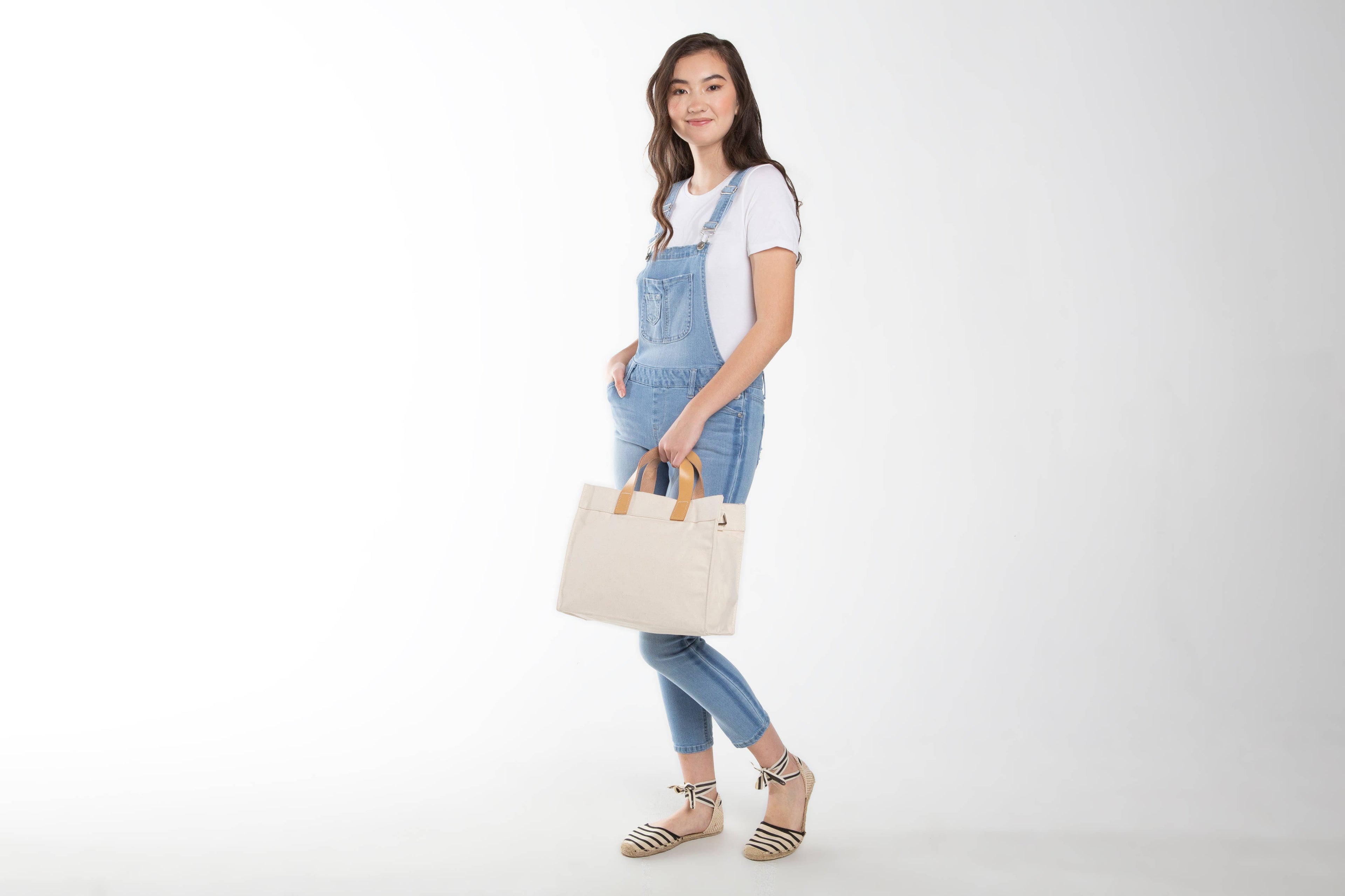 Mini Natural Canvas Box Tote