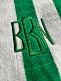 Green Striped Beach Towel