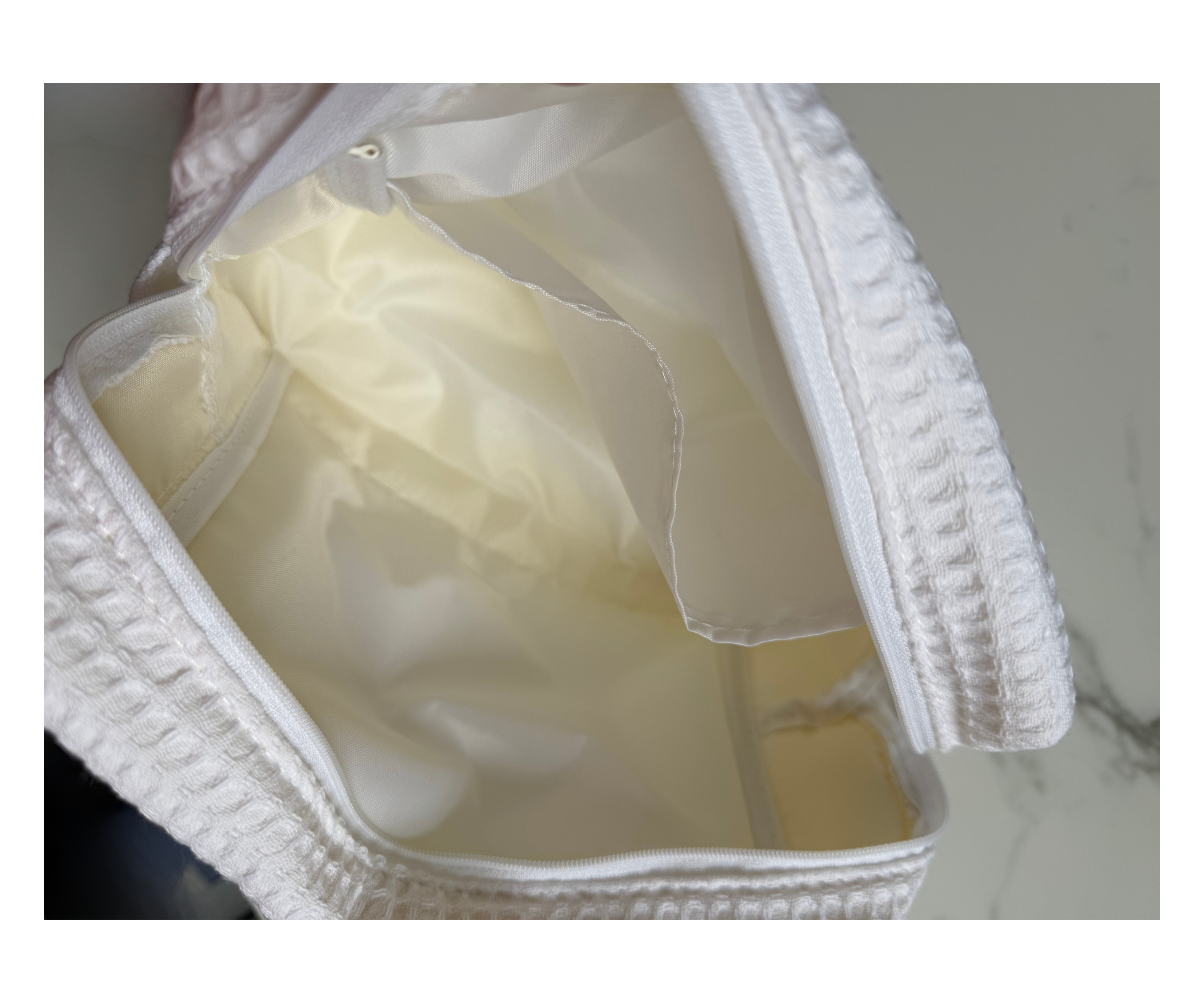 Waffle Weave Cosmetic Bag