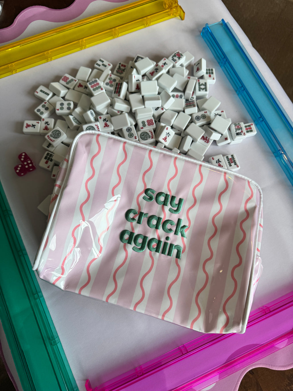 Mahjong Bag “say crack again”