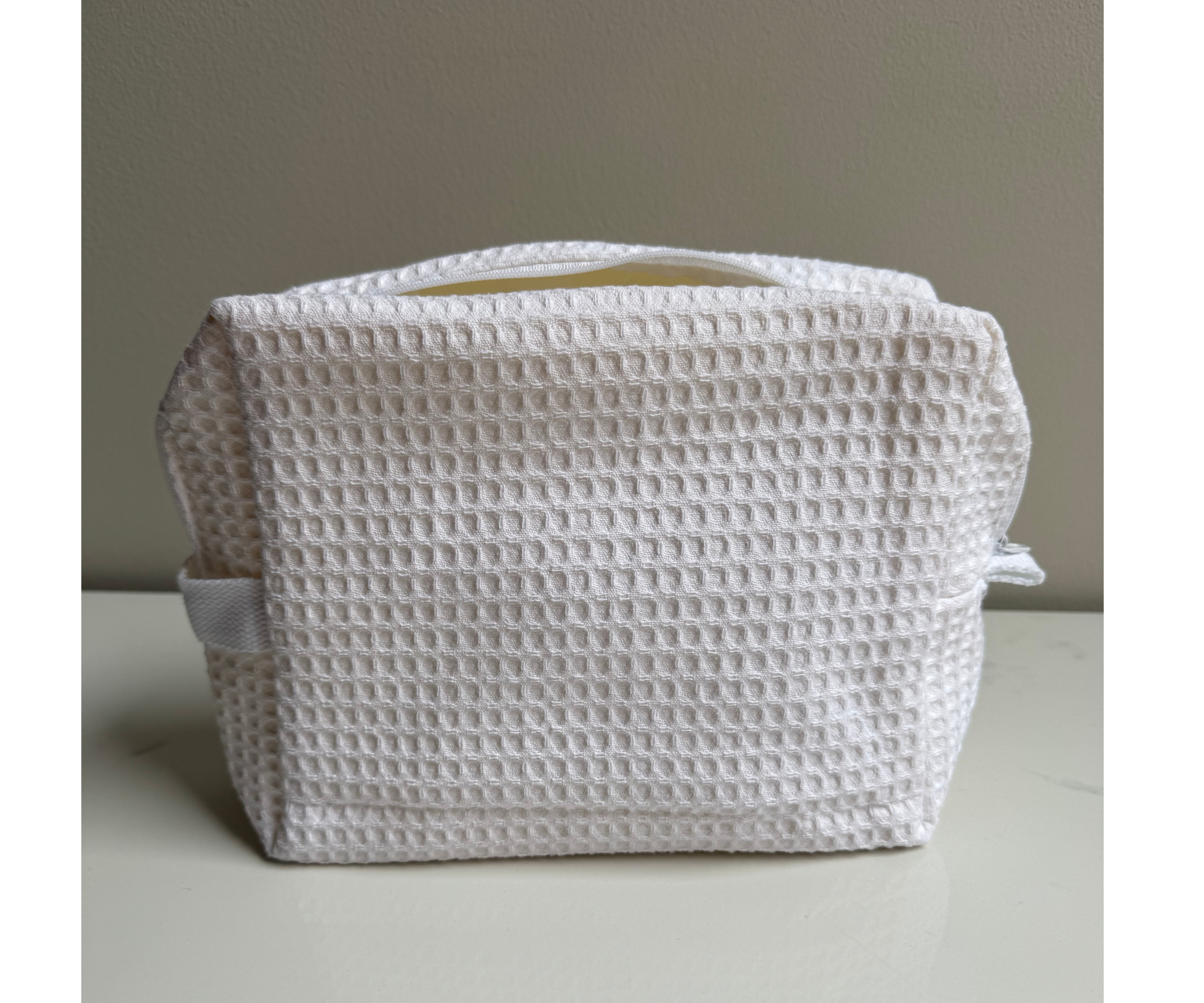 Waffle Weave Cosmetic Bag