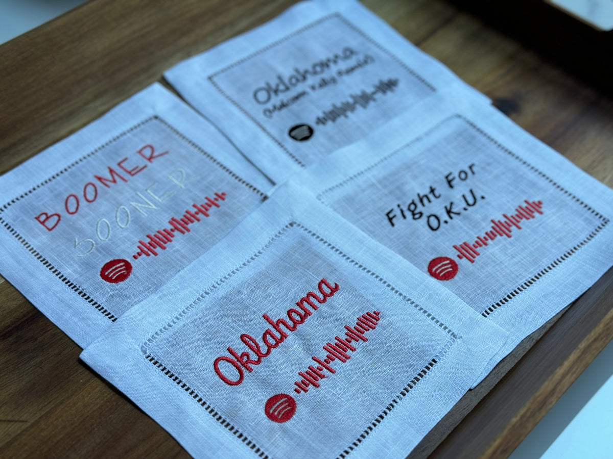 Custom Spotify Code Cocktail Napkin (Single with Title)