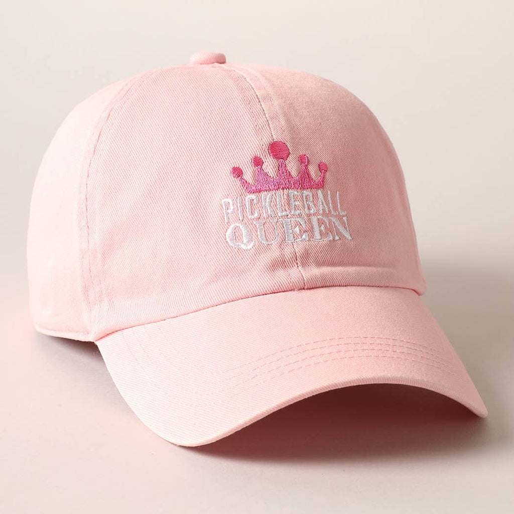 Pickleball Queen with Crown Embroidered Cap: HOPNK / ONE SIZE