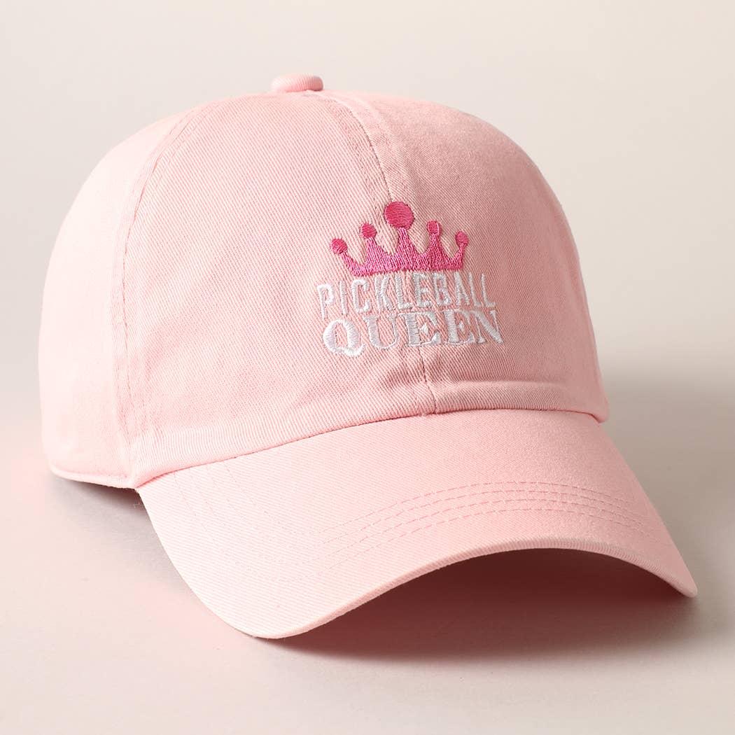 Pickleball Queen with Crown Embroidered Cap: HOPNK / ONE SIZE