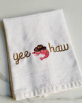 Yee Haw Shrimp Cowboy Dish Towel