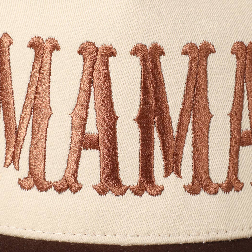MAMA Typographic Design Embroidery Baseball Cap: Sage / ONE SIZE