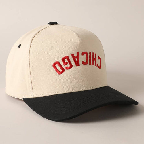 CHICAGO - Upside Down Trucker Baseball Cap : BLACK-RED / ONESIZE