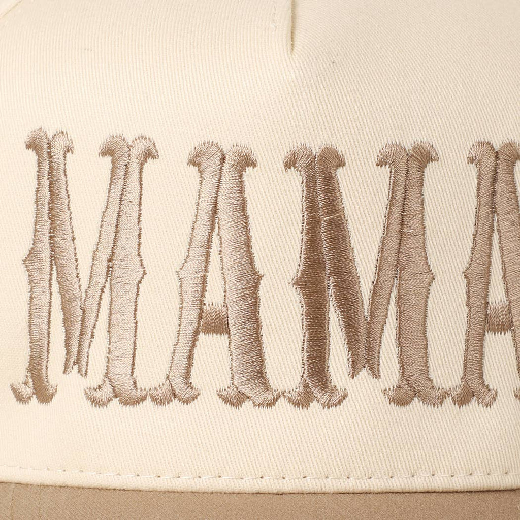 MAMA Typographic Design Embroidery Baseball Cap: Sage / ONE SIZE