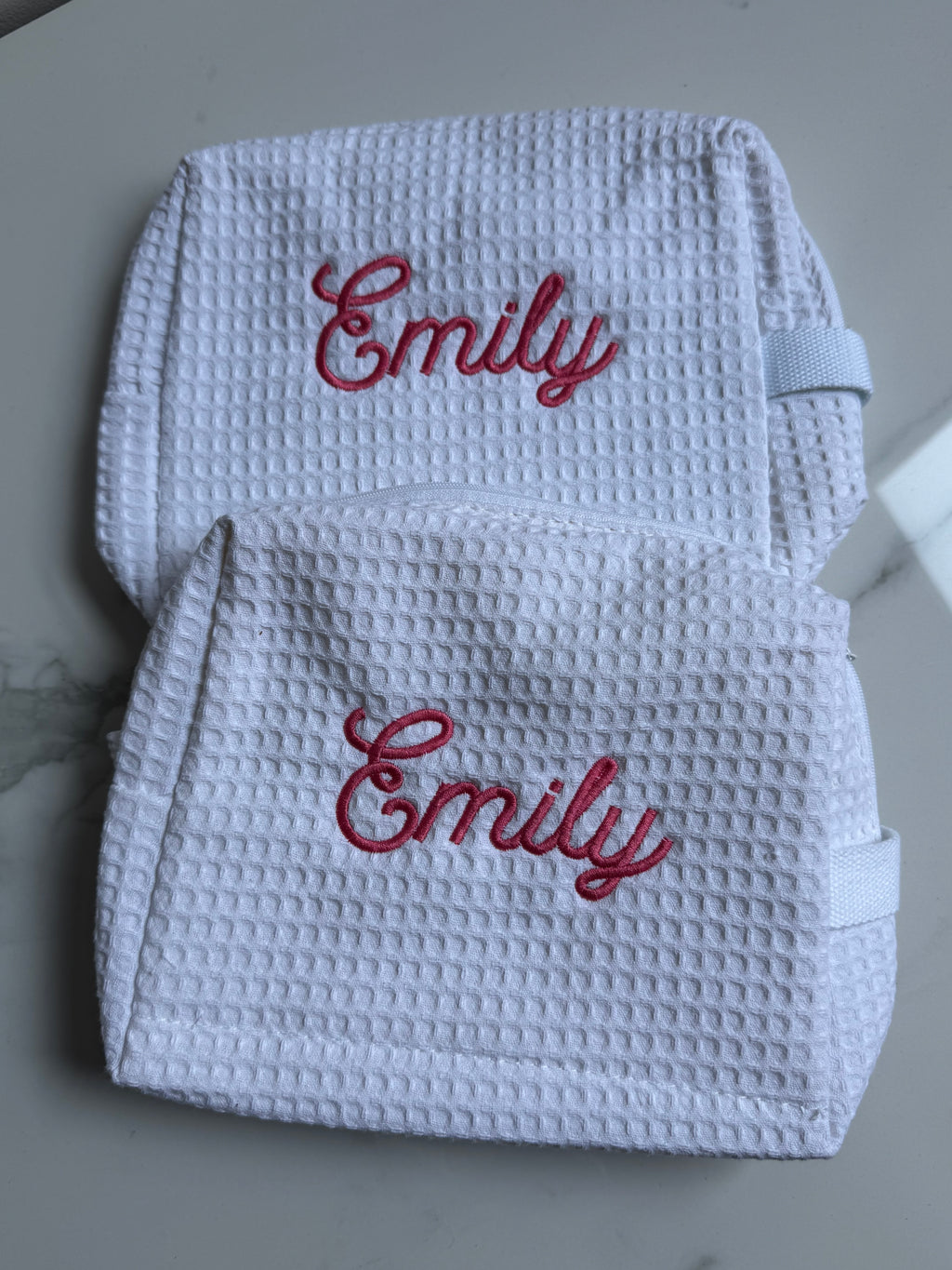 Waffle Weave Cosmetic Bag