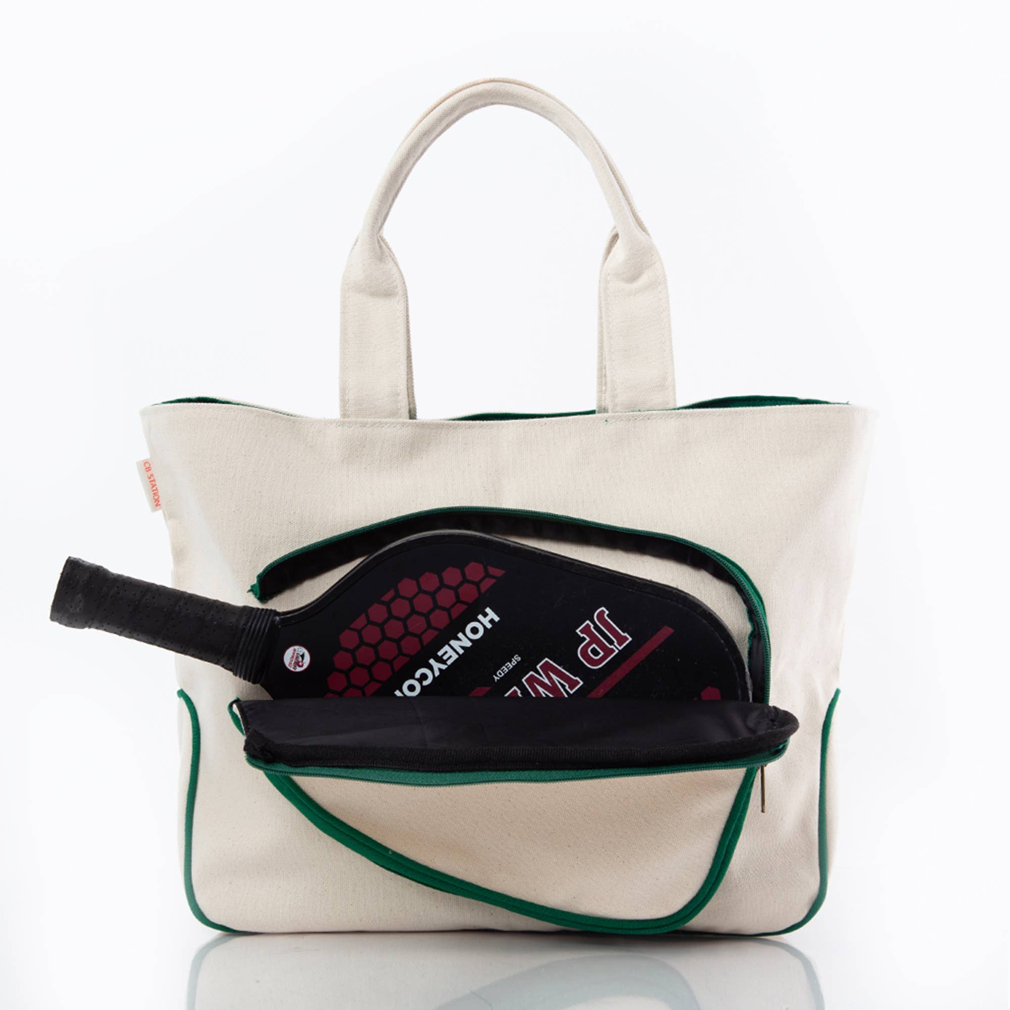 Pickleball Bag: Natural & Emerald