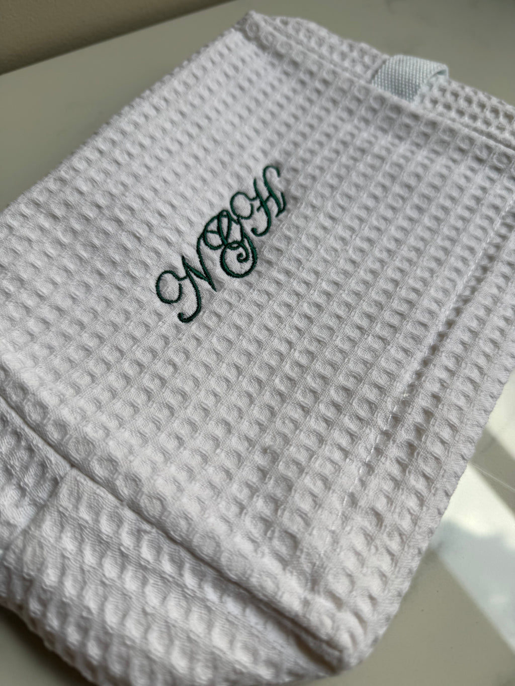Waffle Weave Cosmetic Bag