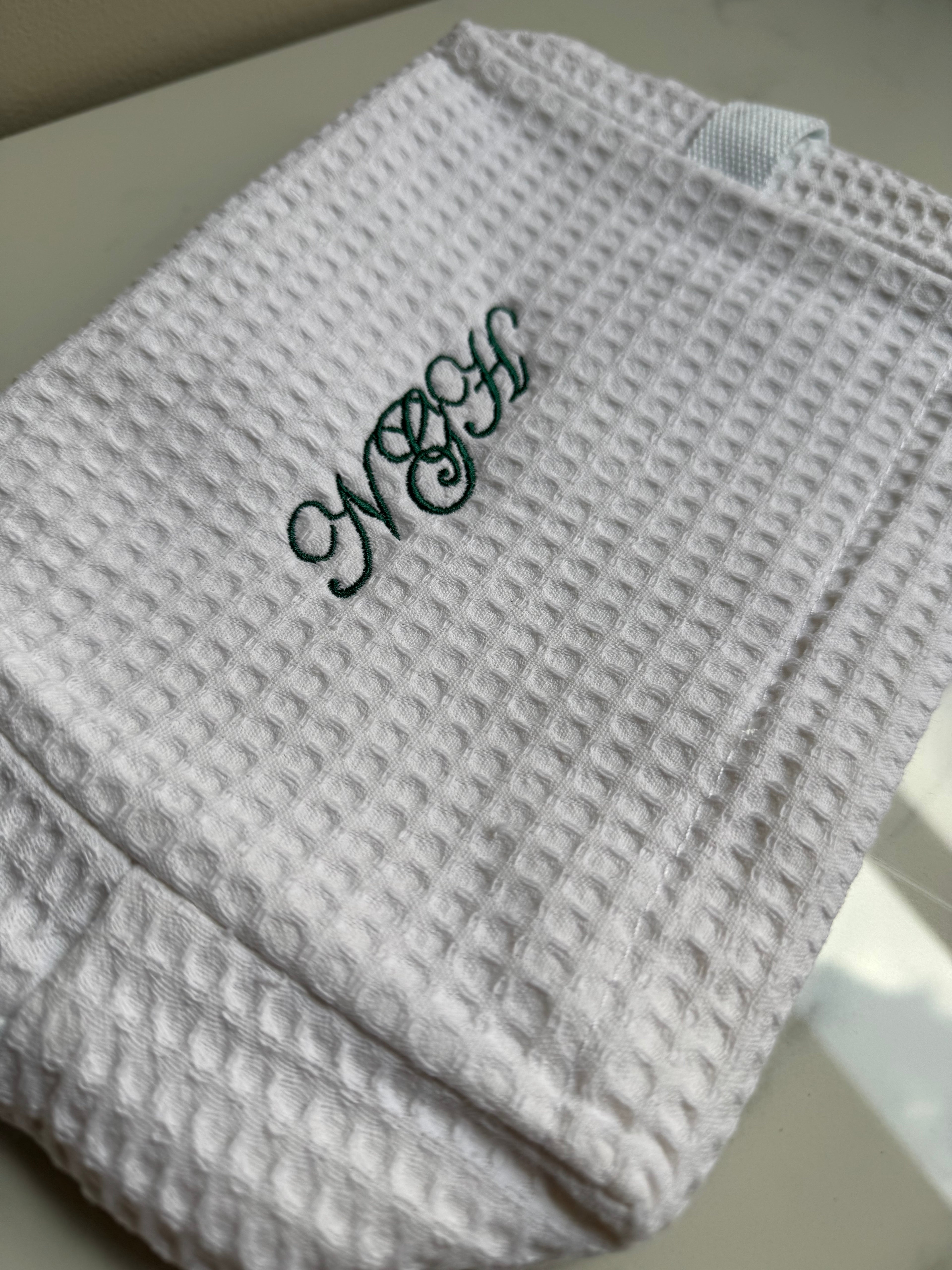 Waffle Weave Cosmetic Bag