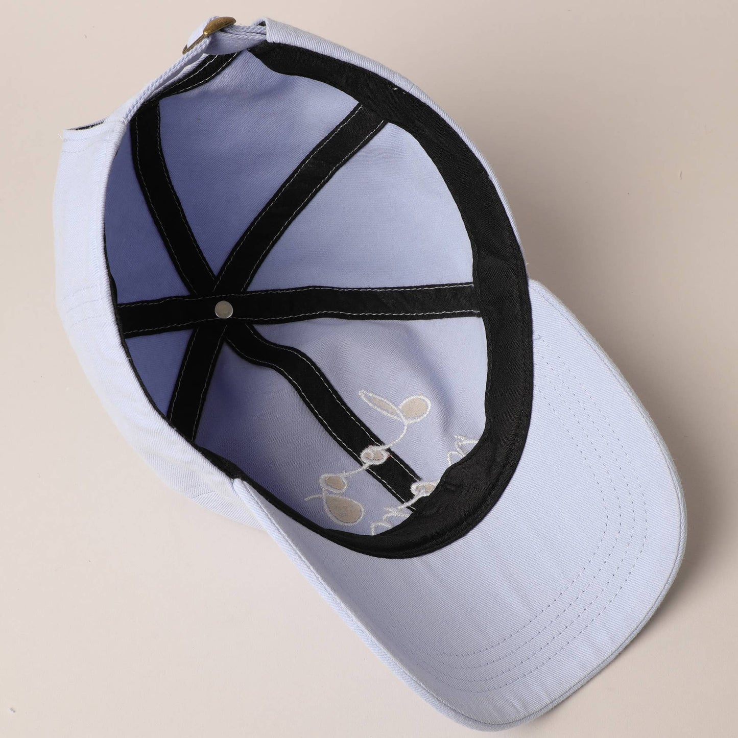 Dog Mom Lettering Embroidery Baseball Cap: LIGHT BLUE / One Size