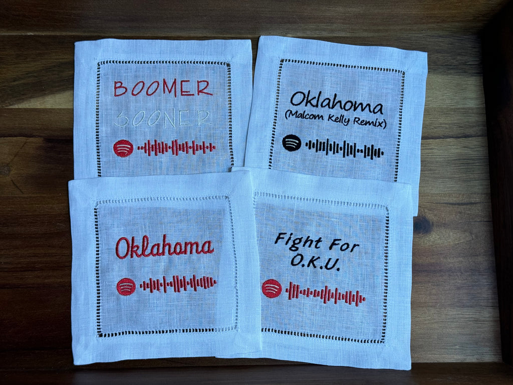 Custom Spotify Code Cocktail Napkin (Single with Title)