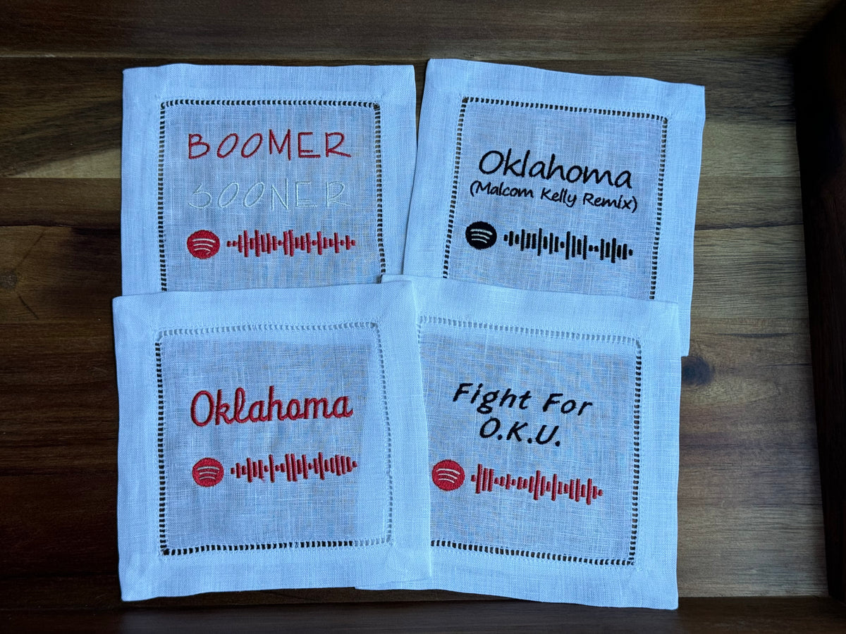 Custom Spotify Code Cocktail Napkin (Single with Title)