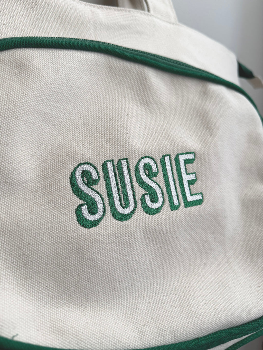Pickleball Bag: Natural & Emerald