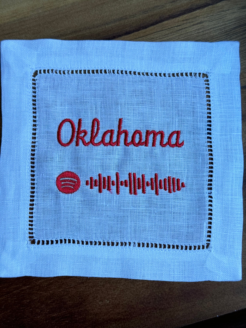 Custom Spotify Code with Title Linen Cocktail Napkins (set of 4)
