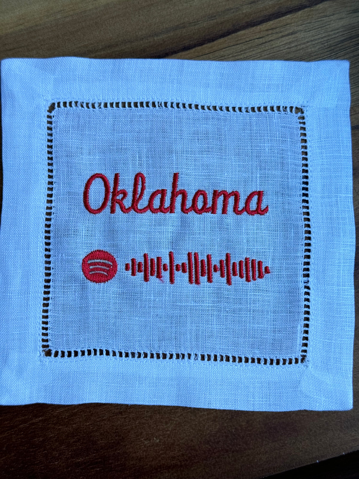 Custom Spotify Code Cocktail Napkin (Single with Title)