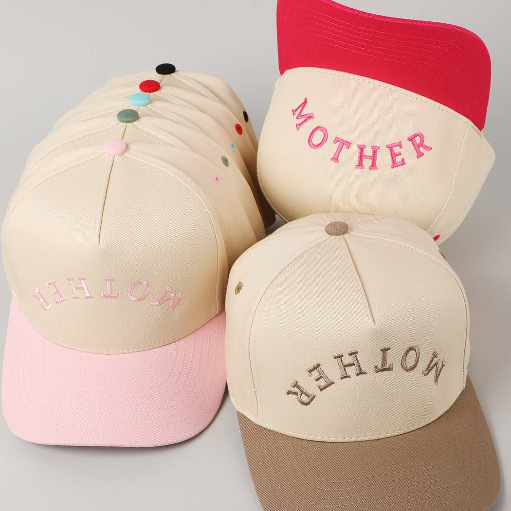 MOTHER Upside Down Lettering Embroidery Cap: MINT / ONE SIZE