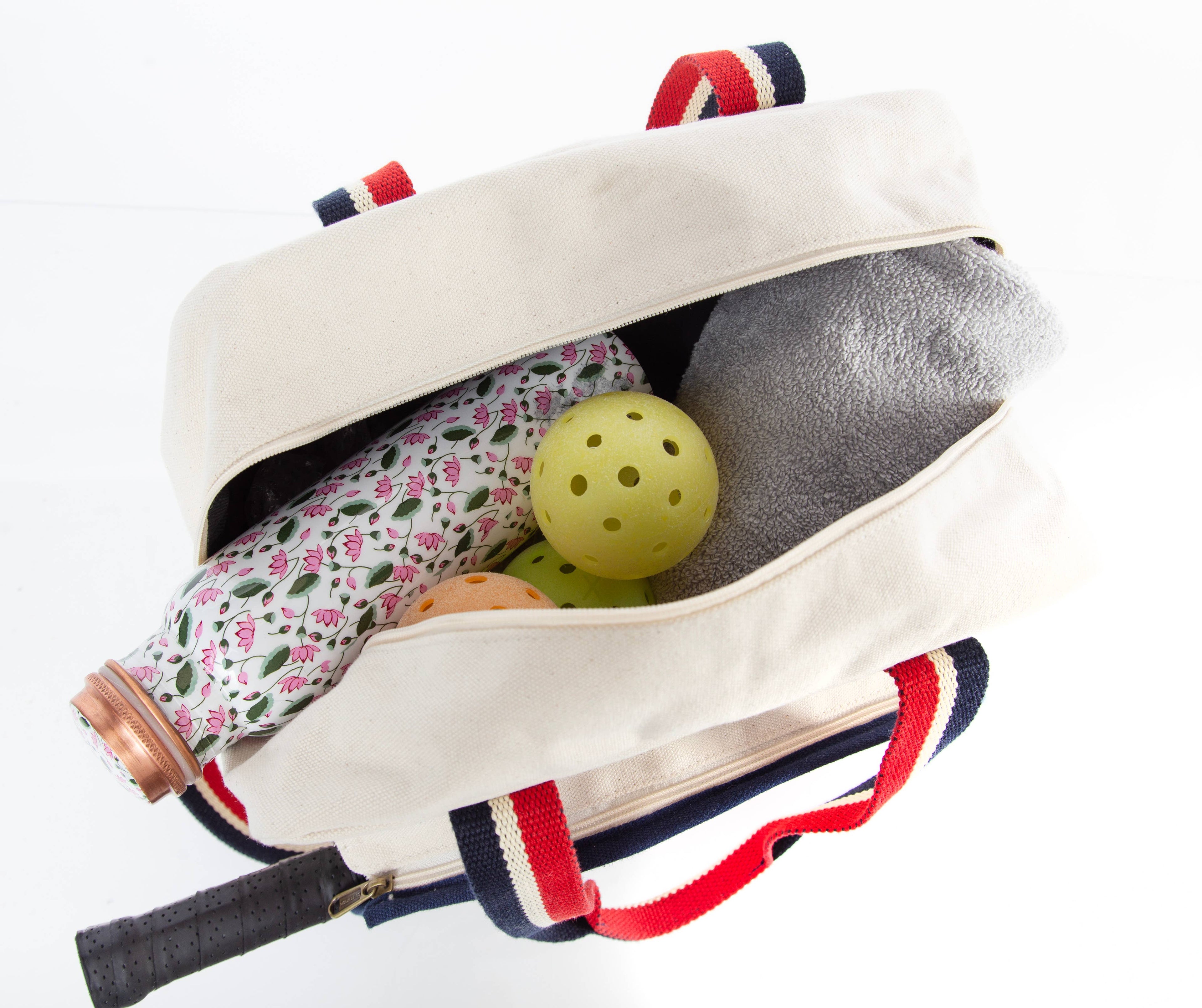 Pickleball Bag: Natural & Emerald