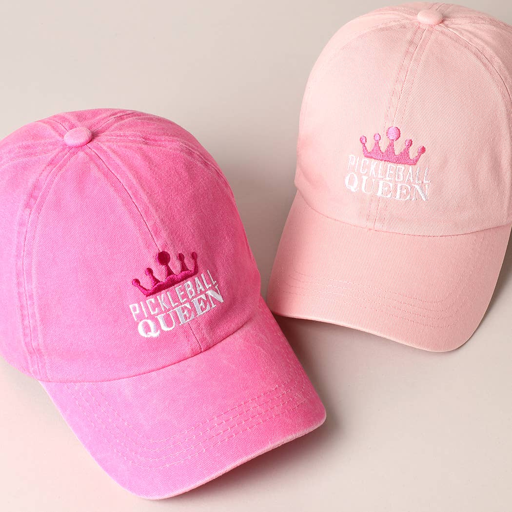 Pickleball Queen with Crown Embroidered Cap: HOPNK / ONE SIZE