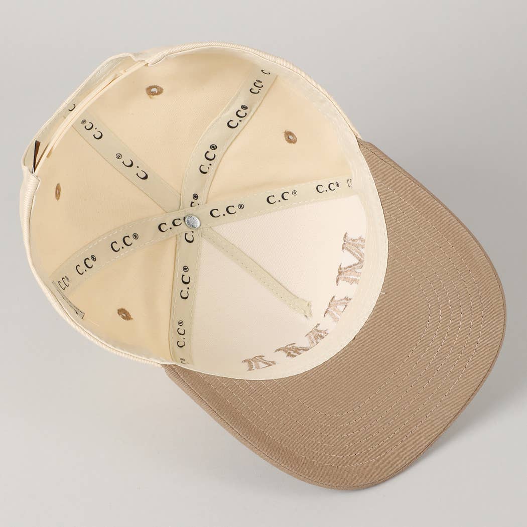MAMA Typographic Design Embroidery Baseball Cap: Sage / ONE SIZE