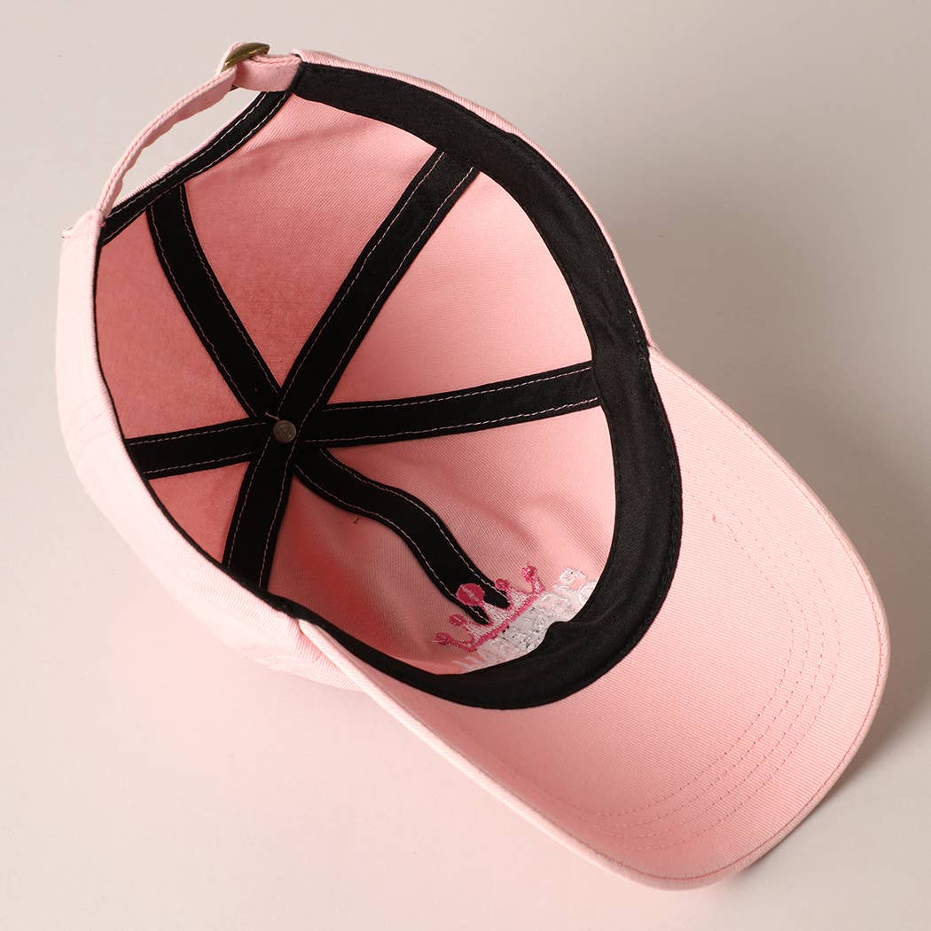 Pickleball Queen with Crown Embroidered Cap: HOPNK / ONE SIZE