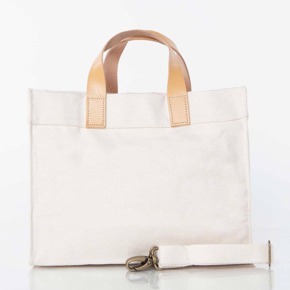 Mini Natural Canvas Box Tote