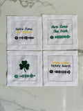Notre Dame Themed Spotify Code Linen Cocktail Napkins (set of 4)